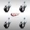 Service Caster 3.5 Inch SS Soft Rubber Wheel Swivel 1/2 Inch Threaded Stem Caster Set SCC SCC-SSTS20S3514-SRS-121315-4 - alternate 3